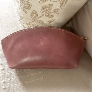 Portland, leather goods utility pouch, dusty rose pink